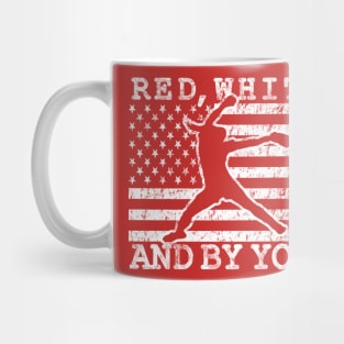 Red White and By You Fastpitch Softball Pitcher Gifts Mug